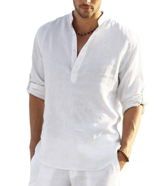 Camicia Uomo Estiva Henley | Avelin™