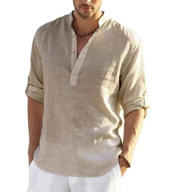 Camicia Uomo Estiva Henley | Avelin™