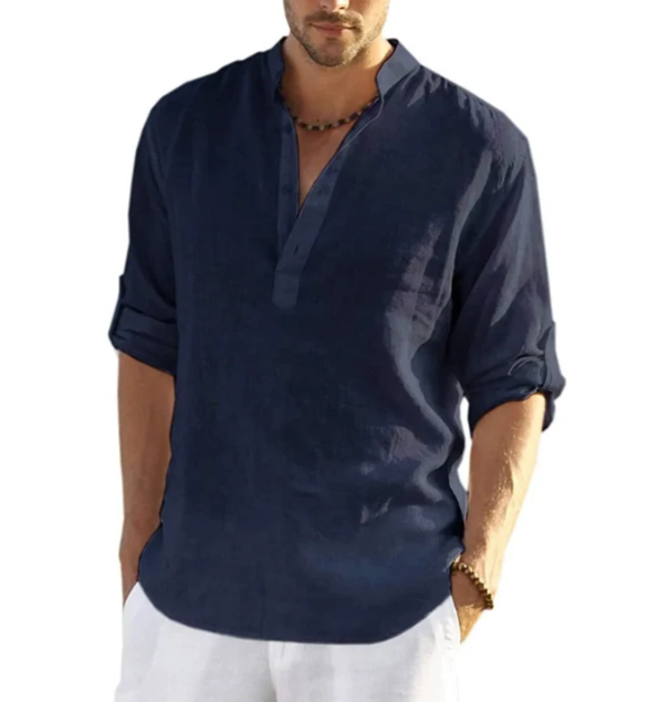 Camicia Uomo Estiva Henley | Avelin™