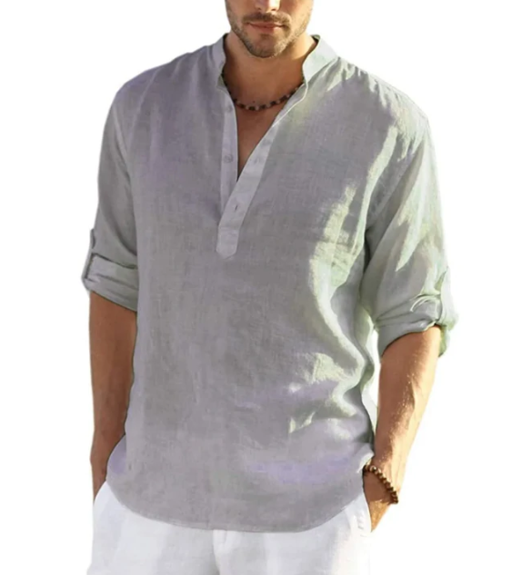 Camicia Uomo Estiva Henley | Avelin™