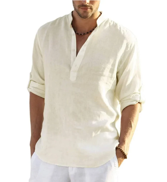 Camicia Uomo Estiva Henley | Avelin™
