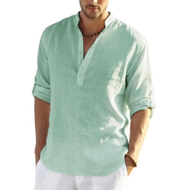 Camicia Uomo Estiva Henley | Avelin™